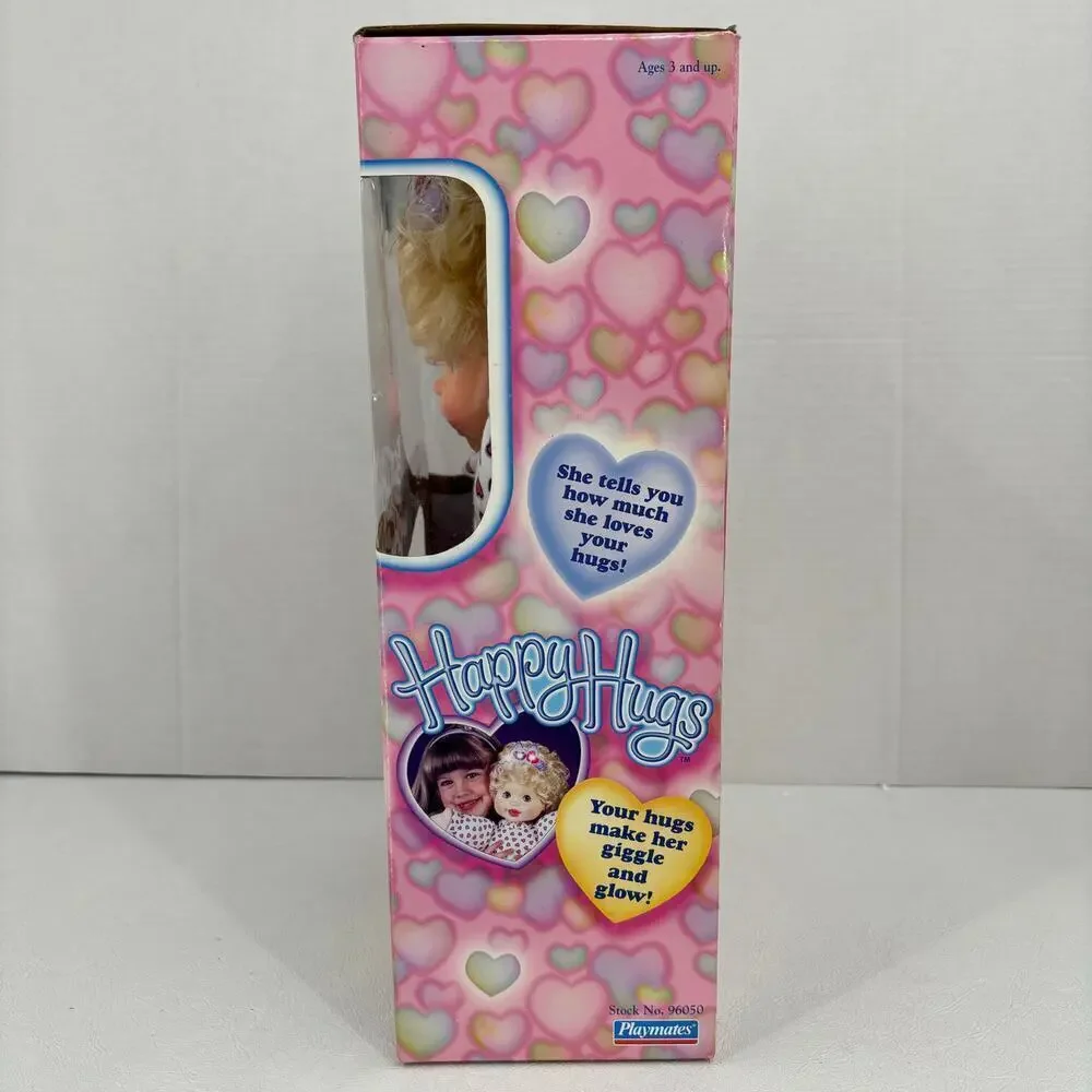 Vintage 1998 Playmates Happy Hugs Doll Hug Me‎ I Glow Giggles Talks 14 Inch NOS